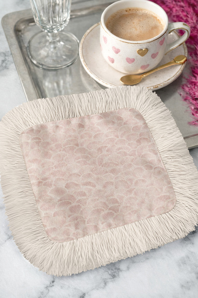 Evimde Bambaşka منديل تقديم أنيق بتصميم رقائق الباستيل - منديل مزخرف بالشرّاب...