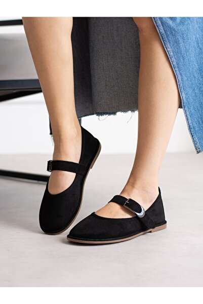 ALEMDAR AYAKKABI AVENU Crna Sa kopčom Žene Baletanke