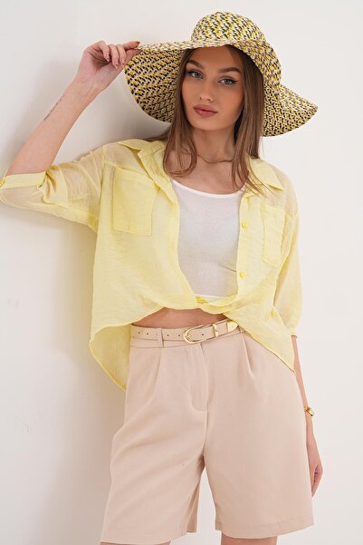 ŞİMAL Women's Athlete Double Pocket Detailed Shirt 260310