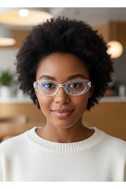 Glare Blue Light Protected Ellipse Glasses Optical Compatible