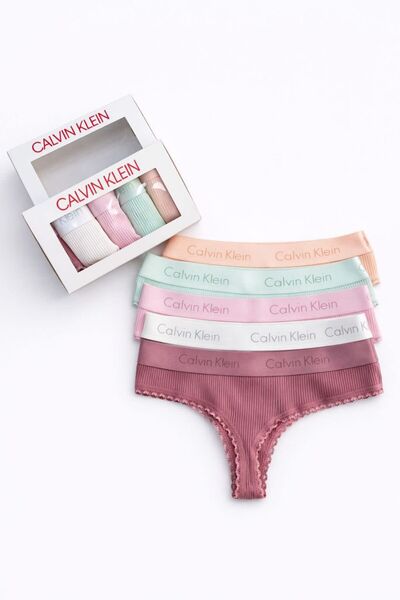 ck Set of 5 thong panties underwear