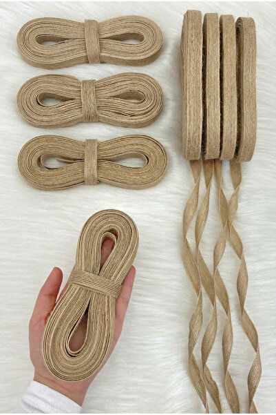ZEYMERADE Panglică din paie de iută 1,5 cm 10 m, Mireasă, Pachet, Logodnă, Ze...