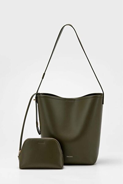 Generic Zajal Bucket Bag - Single Handle, Olive Tree Color