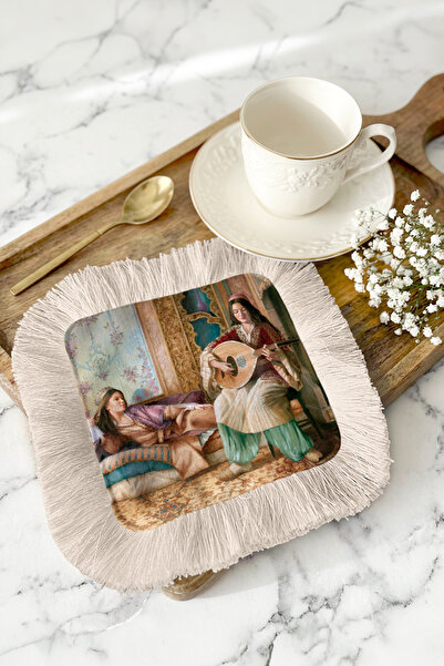 Evimde Bambaşka Palace Elegance Сервизна салфетка с ресни - Ottoman Art Class...