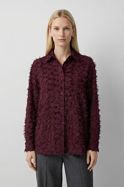 Rays 8225 Tasseled Shirt Burgundy
