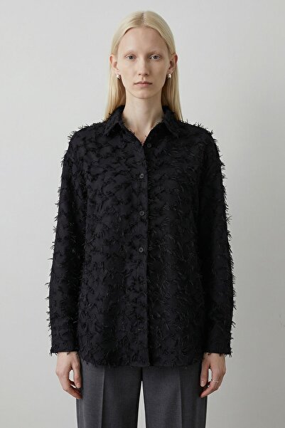 Rays 8225 Tasseled Shirt Black