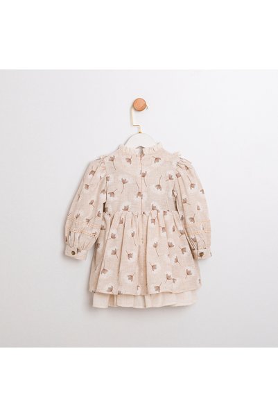 Coolimino Vintage Girls' Dress with Ruffle Detail