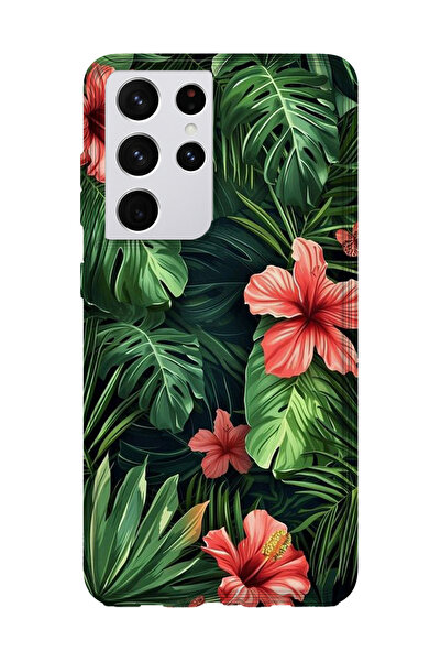 lelia حافظة هاتف شفافة مطبوعة متوافقة مع هاتف سامسونج جالاكسي S21 الترا |   م...