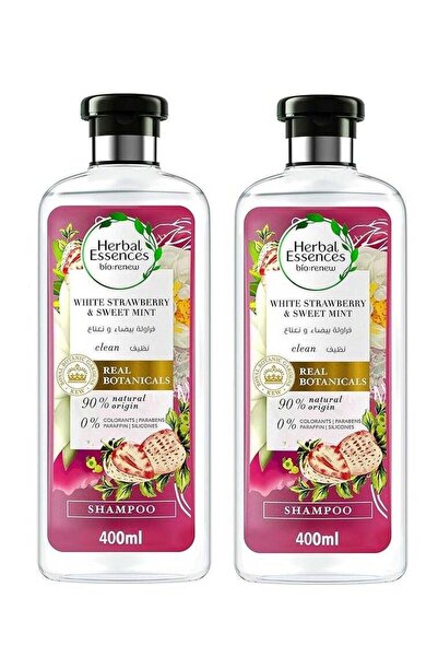 Herbal Essences White Strawberry & Mint Shampoo 400ml 2 pieces