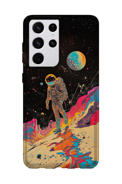 lelia حافظة هاتف شفافة مطبوعة متوافقة مع هاتف سامسونج جالاكسي S21 الترا |   م...