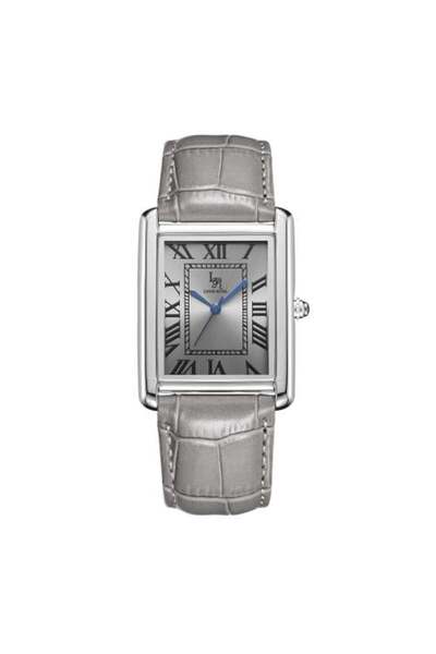 LOUIS RIVEL Men's Watch Gray Leather Water Resistant