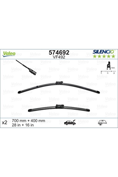 VALEO Μάκτρο υαλοκαθαριστήρα 574692