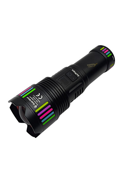 farissu Gold Silver GS-15350 Profesyonel 90W 10000 Lümen Şarjlı El Feneri – 2...