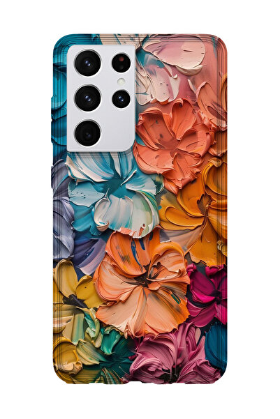 lelia حافظة هاتف شفافة مطبوعة متوافقة مع هاتف سامسونج جالاكسي S21 الترا |   م...