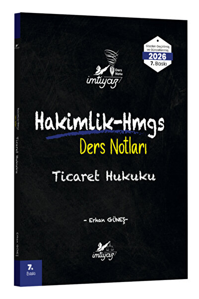 Temsil Kitap İMTİYAZ 2026 HMGS Hakimlik Ticaret Hukuku Ders Notları
