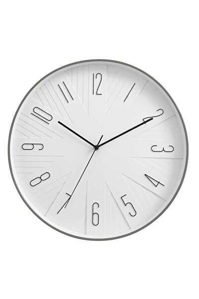 Maple Leaf Home ساعة حائط راد، 40 سم، رمادية