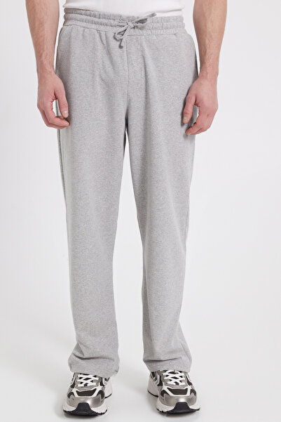 Tudors Men's Gray Cotton Baggy Fit Comfortable Cut Knitted Sweatpants with La...