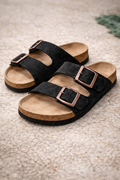 akix Unisex Flat Double-Strapped Buckle Slippers – Anatomical Eva Sole Orthop...