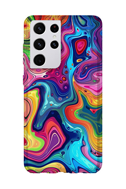 lelia حافظة هاتف شفافة مطبوعة متوافقة مع هاتف سامسونج جالاكسي S21 الترا |   م...