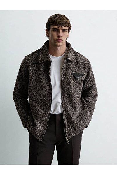 Atelier Old Money Lorne Textured Kahve Zip Jacket FW5865
