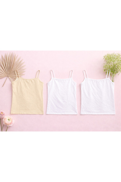 SOLENIA طقم قمصان داخلية نسائية من الفيسكون بحزام حبل - 3 قطع - ملابس داخلية ...