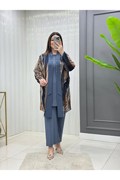 GK Plus Size Sandy Chiffon Three-Piece Set