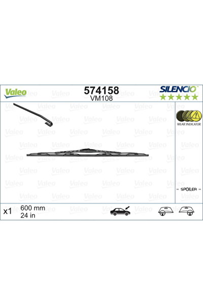 VALEO Lamelă ștergătoare 574158