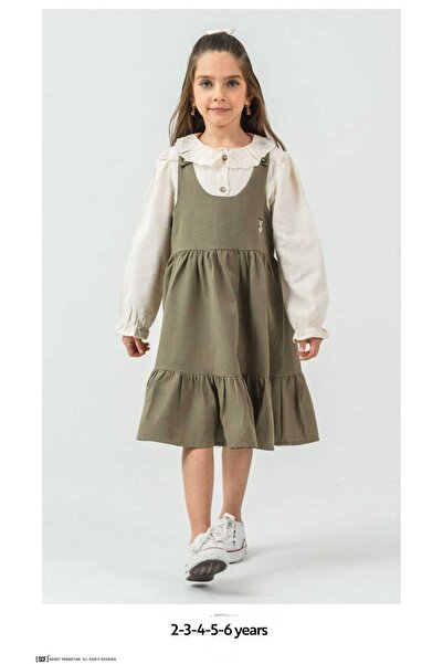 CİCHLİD Kız Çocuk Jile Elbise & Gömlek Takım