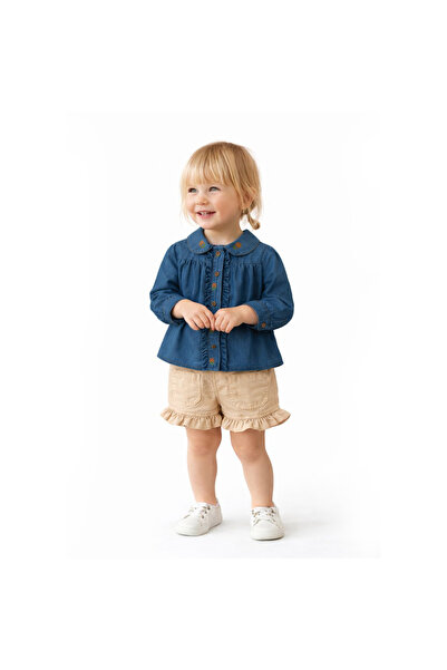 Overdo Girl's 1-4 year old shirt shorts jeans set