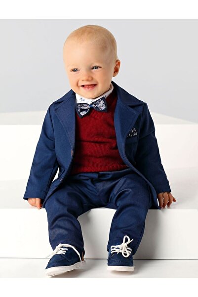 Krasnal Little gentleman boys' formal suit with vest Size: 86 cm (16-22 months)