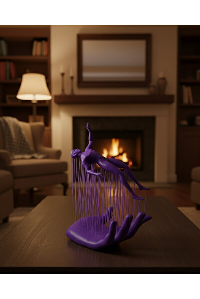 Najmaddin تمثال ثلاثي الأبعاد لشخصية إنسانية باللون الأرجواني، تحفة فنية حديث...