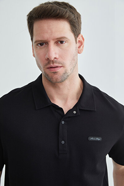 Fulla Moda تي شيرت بياقة بولو من قماش خلية النحل