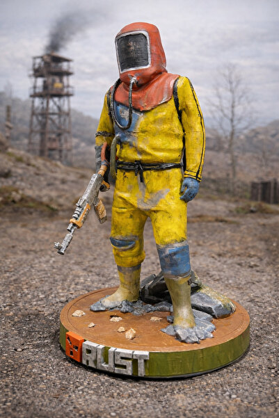 3D Rust Hazmat Suit Figür - 20cm - Hediyelik/Koleksiyonluk