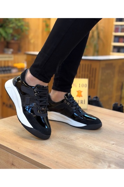 LUCIANO BELLINI El yapımı Hakiki Deri 11404 erkek sneakers ayakkabı