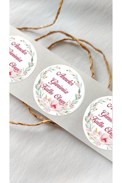 Piksel Grafik Autocolant rotund cu design floral pentru Ziua Mamei - 24 de bu...