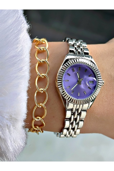 Tisaati ساعة يد نسائية من سلسلة Limited Edition بتصميم خاص كلاسيكي مع سوار مع...