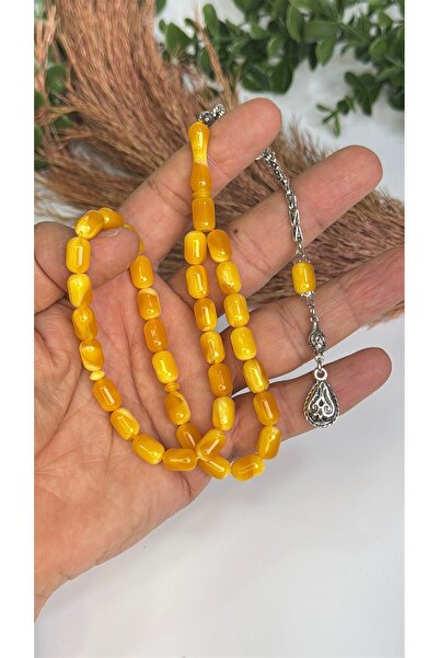 vevasilver سبحة من خرز العنبر المسحوق، مطلية بالروديوم، مصنوعة يدويًا بحرفية ...