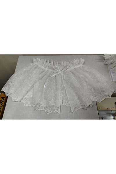PL White vintage lace collar neckline models