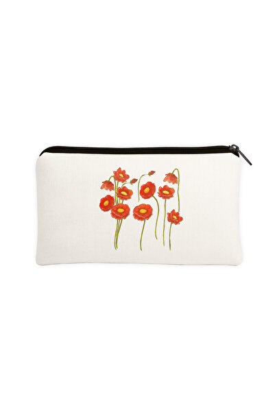 Hayali Şeyler Θήκη για στυλό και τσάντα μακιγιάζ με σχέδιο κόκκινης παπαρούνα...