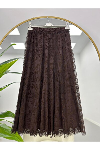 VOLT CLOTHİNG Lined Tulle Lace Skirt