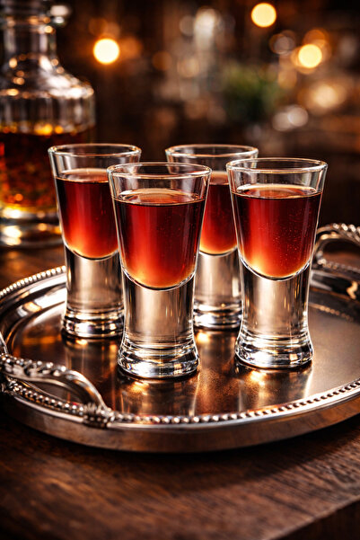 MADAME LUDA Tequila/Vodka/Liquor Shot Glasses-Set. (Paşabahçe Boston 46 Cc 42...