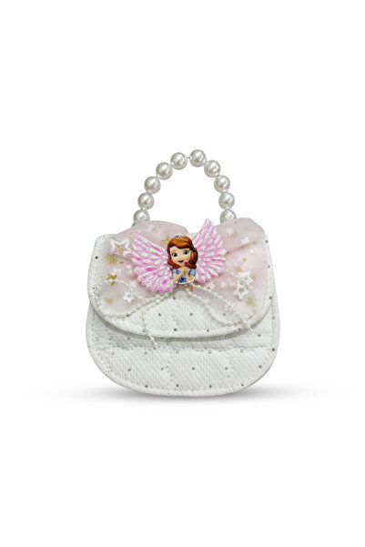 CucciKidz Girls' handbag with a princess design and pearl handle