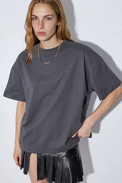 Hiccup BUSEM Short-Sleeved round-neck T-shirt with sequins