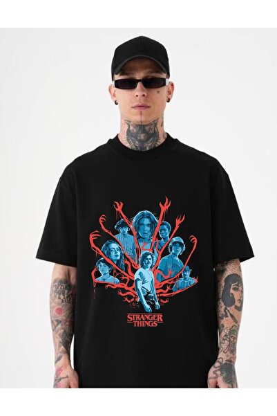 SVART WEAR Μπλουζάκι Stranger Things με στάμπα, unisex, oversized