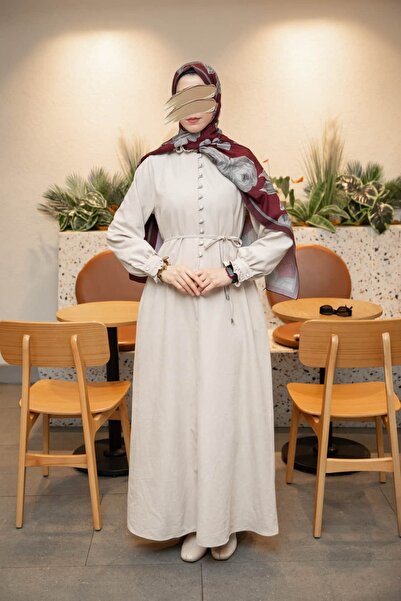 Nissra Ankanoor Front Brit Buttoned Modal Dress Anka265139