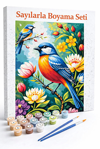 Aren Design Sayılarla Boyama Çerçeveli Hobi Seti Numaralı Tuval Fırça Boya Da...