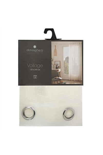 Atmosphera Moly ivory voilage curtain, with metal rings, size 135x240 cm, Pol...