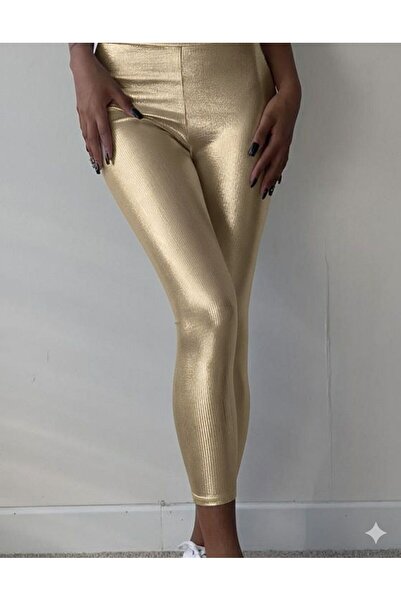 Maxcara Apparel Design Metalik GOLD Fitilli Tayt VALEUR