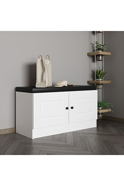 Minar Kale Ayakkabılık Minderli Beyaz Mebran İlkbahar Beyaz