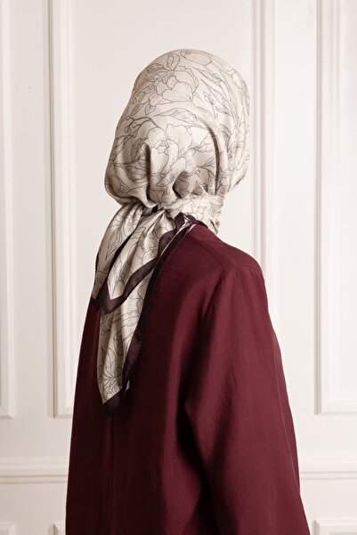 Lemaye Soft Bloom Desenli Soft Eşarp - Taş